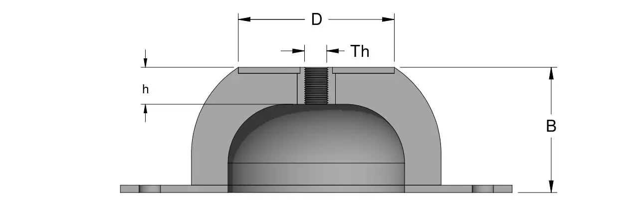 AD mount side technical drawing with dimensions