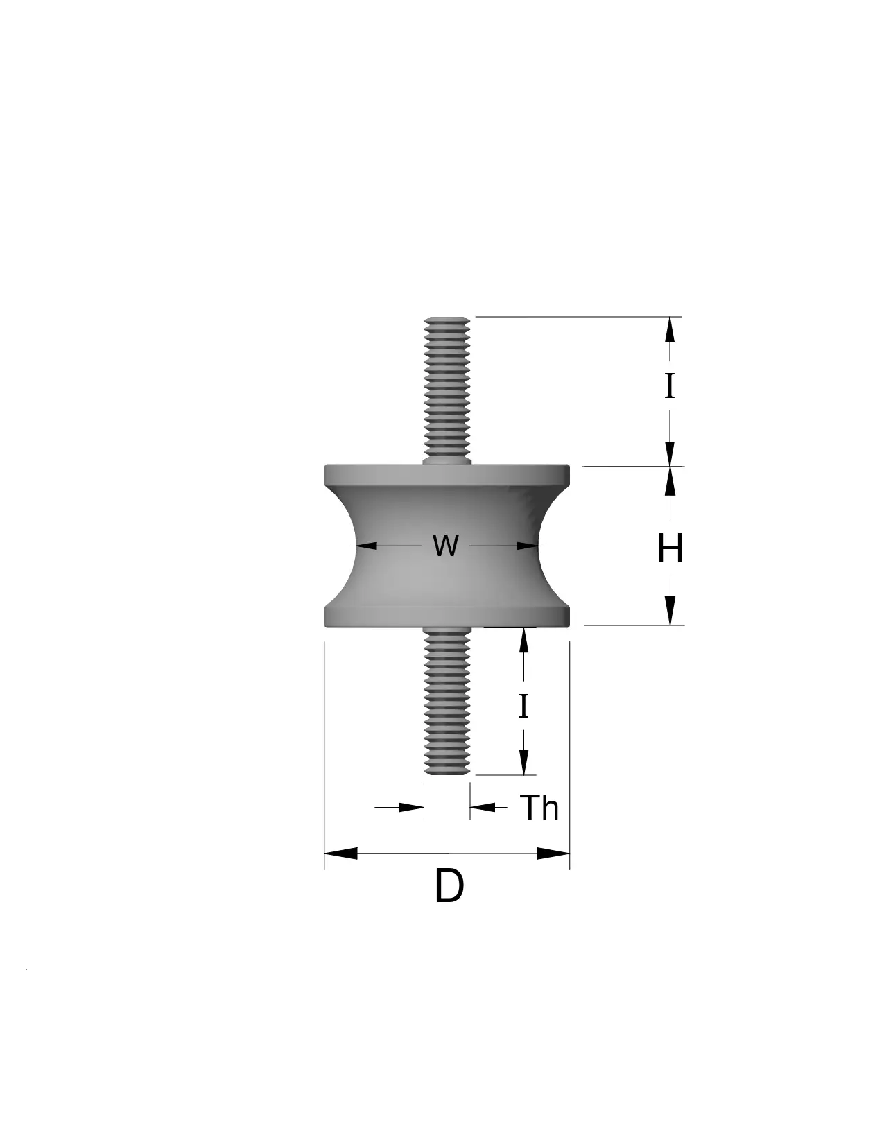 Concave mount technical drawing with dimensions