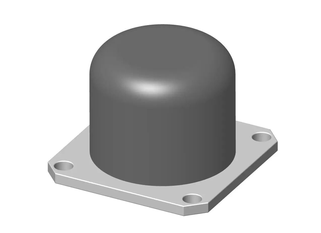 Crane buffer heavy duty rubber buffer on mounting plate