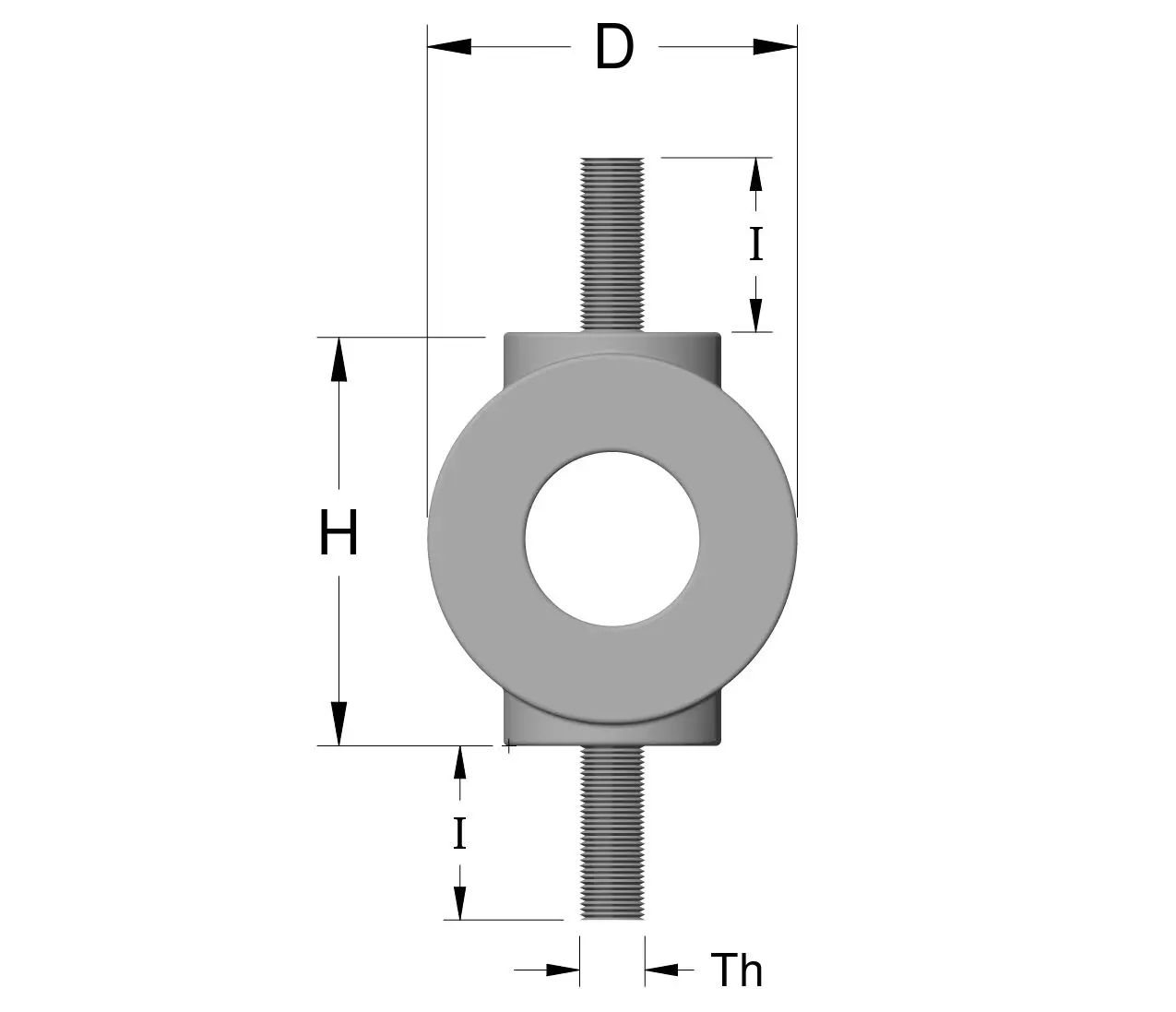 o mount front dimension drawing with markings