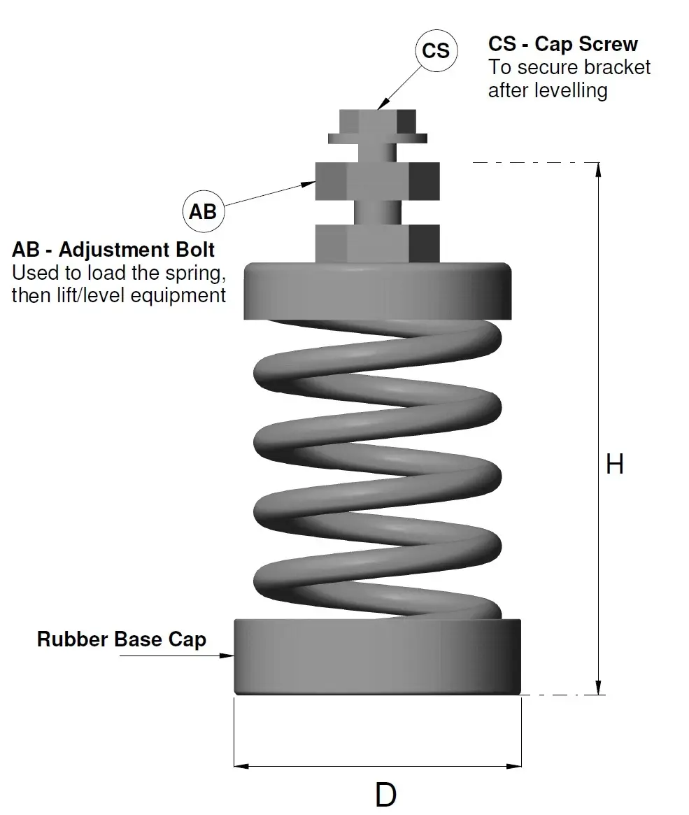 SMR spring mount technical drawing