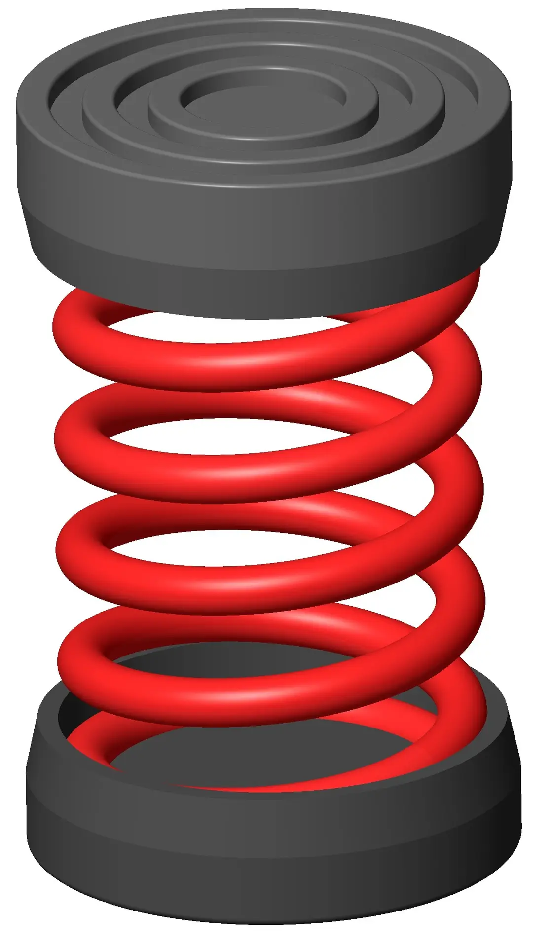 SM spring mount with red coil spring