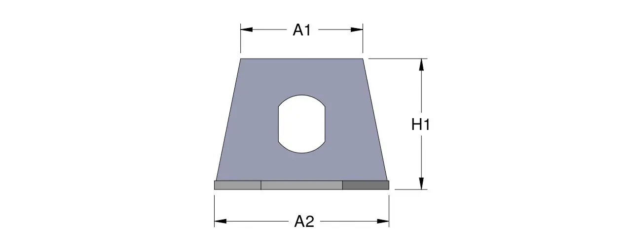 ZTD mount front view technical drawing