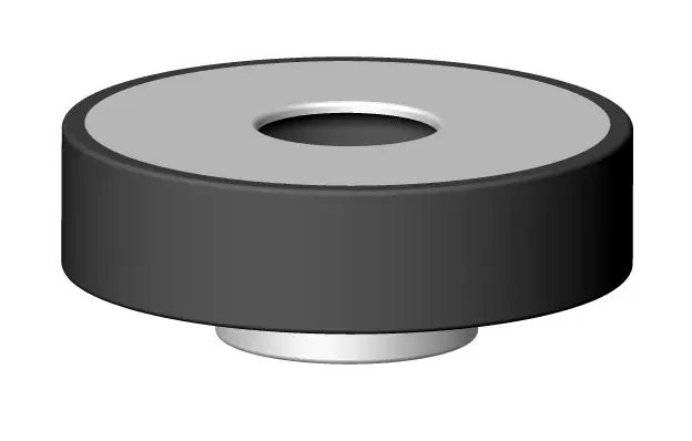 Rubber anti-vibration mount with threaded stud for machinery and equipment